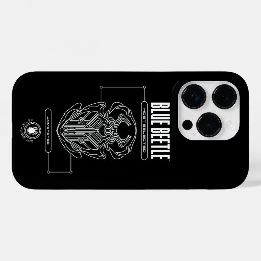 Blue Beetle Scarab Tech Graphic Case-Mate iPhone Case (Achterkant (horizontaal))