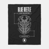 Blue Beetle Scarab Tech Graphic Fleece Deken (Voorkant)