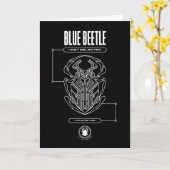 Blue Beetle Scarab Tech Graphic Kaart (Gele Bloem)