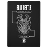 Blue Beetle Scarab Tech Graphic Klembord (Achterkant)