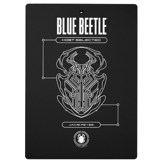 Blue Beetle Scarab Tech Graphic Klembord (Achterkant)
