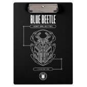 Blue Beetle Scarab Tech Graphic Klembord (Voorkant)