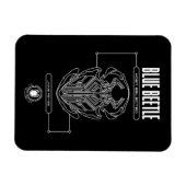 Blue Beetle Scarab Tech Graphic Magneet (Horizontaal)