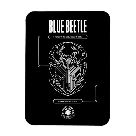 Blue Beetle Scarab Tech Graphic Magneet (Verticaal)