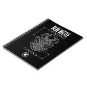 Blue Beetle Scarab Tech Graphic Notitieboek (Linkerzijde)