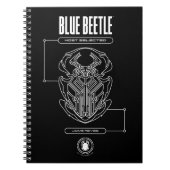 Blue Beetle Scarab Tech Graphic Notitieboek (Voorkant)