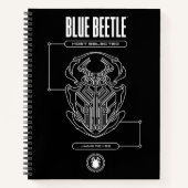 Blue Beetle Scarab Tech Graphic Notitieboek (Voorkant)