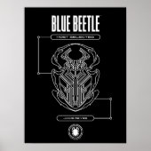 Blue Beetle Scarab Tech Graphic Poster (Voorkant)