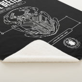 Blue Beetle Scarab Tech Graphic Sherpa Deken (3/4)