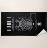 Blue Beetle Scarab Tech Graphic Strandlaken (Voorkant)