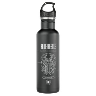 Blue Beetle Scarab Tech Graphic Waterfles