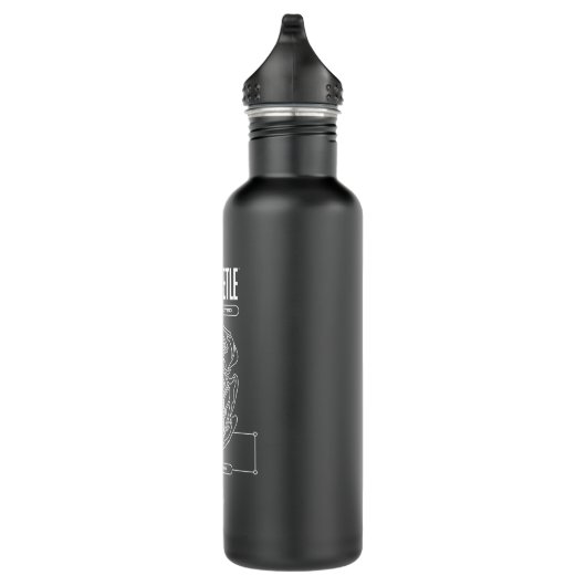 Blue Beetle Scarab Tech Graphic Waterfles (Rechts)