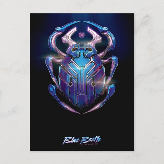 Blue Beetle Scarab Theatrale Poster Briefkaart (Voorkant)