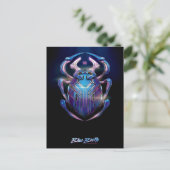 Blue Beetle Scarab Theatrale Poster Briefkaart (Staand voorkant)