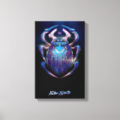 Blue Beetle Scarab Theatrale Poster Canvas Afdruk (Voorkant)