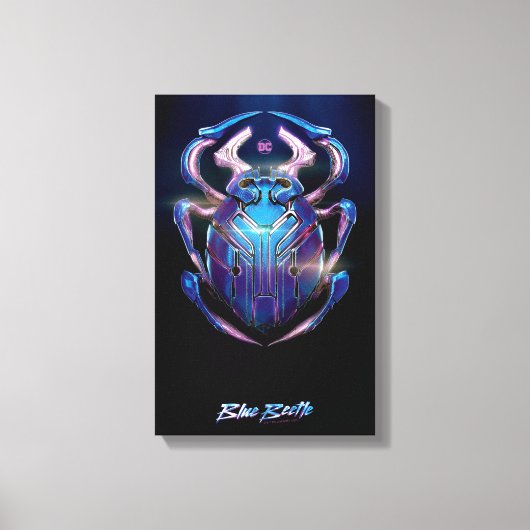Blue Beetle Scarab Theatrale Poster Canvas Afdruk (Voorkant)
