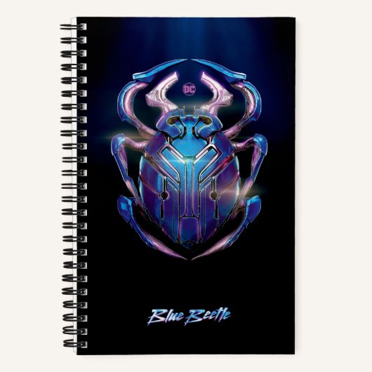 Blue Beetle Scarab Theatrale Poster Notitieboek (Voorkant)