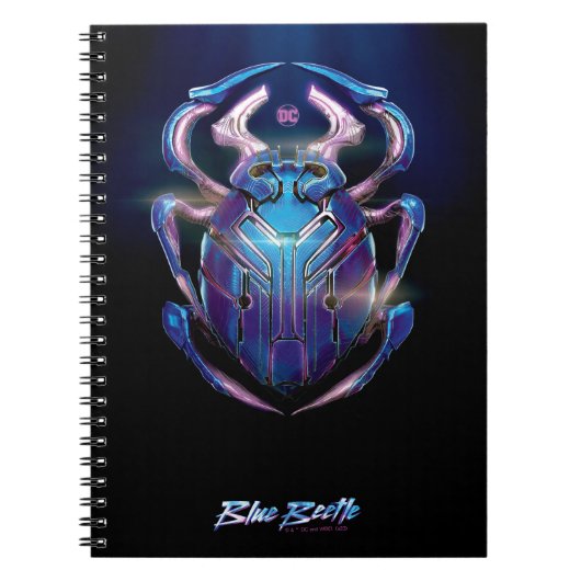 Blue Beetle Scarab Theatrale Poster Notitieboek (Voorkant)
