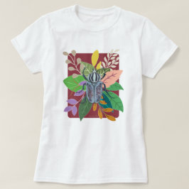 Blue beetle watercolor t-shirt