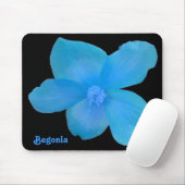 Blue Begonia  Mousepad Muismat (Met muis)