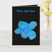 Blue Begonia  Wenskaart Kaart (Gele Bloem)