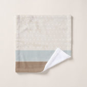 Blue beige Brown Soft Polka Dots Retro Background Bad Handdoek (Wasdoekje)