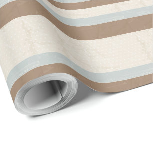 Blue beige Brown Soft Polka Dots Retro Background Cadeaupapier