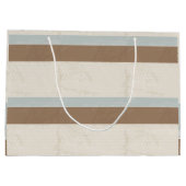 Blue beige Brown Soft Polka Dots Retro Background Groot Cadeauzakje (Achterkant)