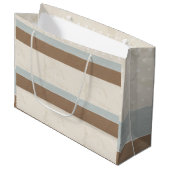 Blue beige Brown Soft Polka Dots Retro Background Groot Cadeauzakje (Voorkant Gekanteld)