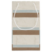 Blue beige Brown Soft Polka Dots Retro Background Klein Cadeauzakje (Achterkant)