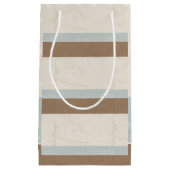 Blue beige Brown Soft Polka Dots Retro Background Klein Cadeauzakje (Voorkant)