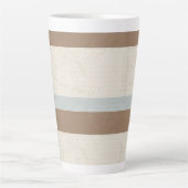 Blue beige Brown Soft Polka Dots Retro Background Latte Mok (Voorkant)