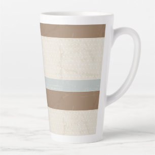 Blue beige Brown Soft Polka Dots Retro Background Latte Mok