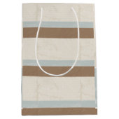 Blue beige Brown Soft Polka Dots Retro Background Medium Cadeauzakje (Voorkant)