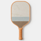 Blue beige Brown Soft Polka Dots Retro Background Pickleball Paddle (Voorkant)