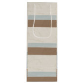 Blue beige Brown Soft Polka Dots Retro Background Wijn Cadeautas (Voorkant)