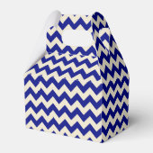 Blue Beige Chevron Bedankdoosjes (Voorkant Zijde)