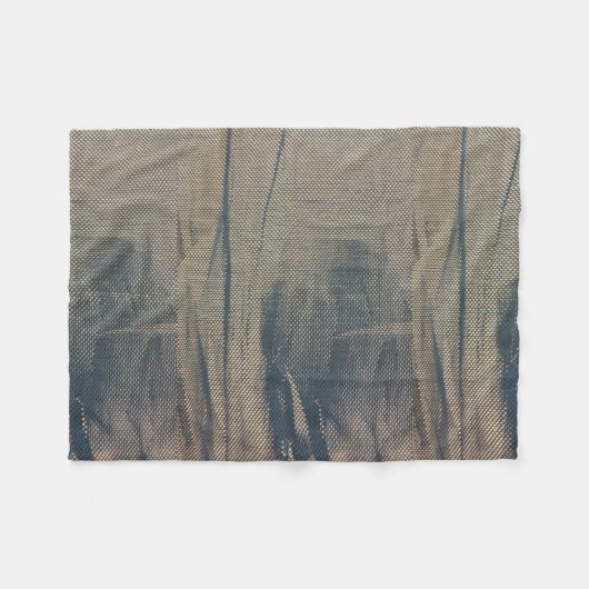 Blue Beige Fleece Blanket (Voorkant (Horizontaal))