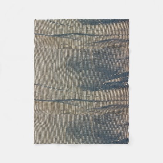 Blue Beige Fleece Blanket Deken (Voorkant)