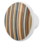 Blue beige gold and bronze stripes keramische knop (Rechts)