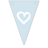 Blue Beige Hearts bruiloft Party DOET HET AAN! Vlaggetjes (Derde vlag)