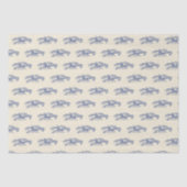 Blue Beige Marine Life Lobster Pattern Tissuepapier (Voorkant)