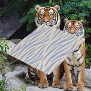 Blue & Beige Zebra Stripe Keramische Tegel – Moder Tegeltje