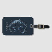 Blue Bejeweled C Bagagelabel (Voorkant (horizontaal))