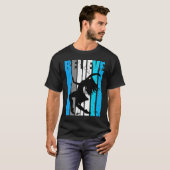 Blue Believe Motivational Girls Dance Retro Graphi T-shirt (Voorkant volledig)