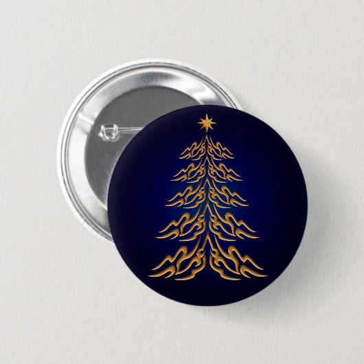 Blue Bell Christmas Tree Button (Voorkant /achterkant)