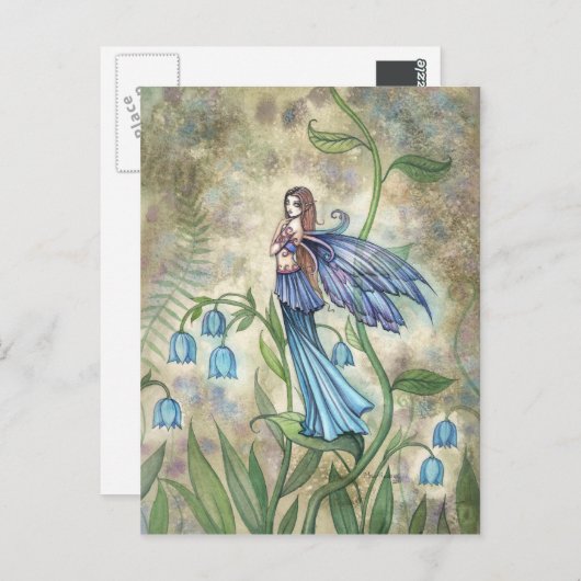 Blue Bell Fairy Art Briefkaart (Voorkant / Achterkant)