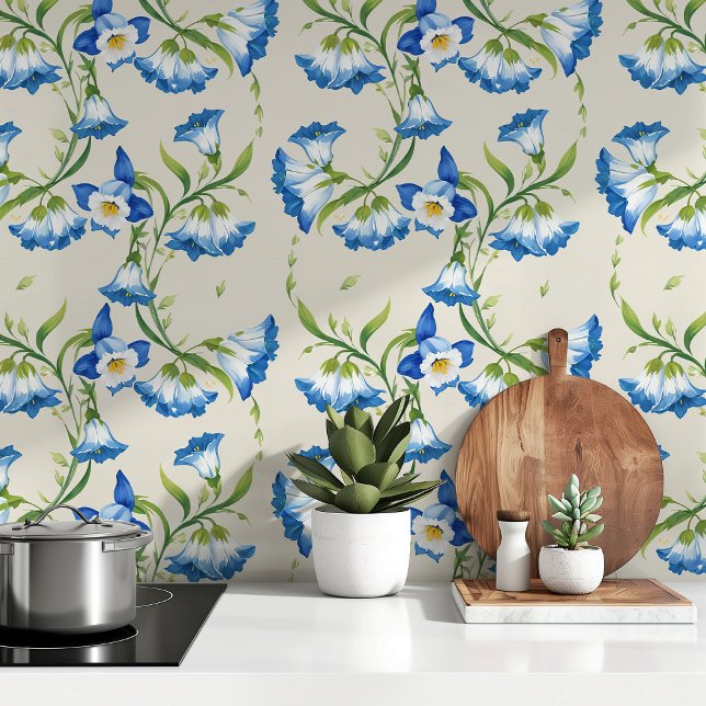 Blue Bell Floral Elegance Behang (Creator heeft geüpload)
