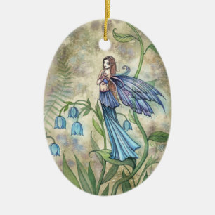Blue Bell Flower Fairy Ornament