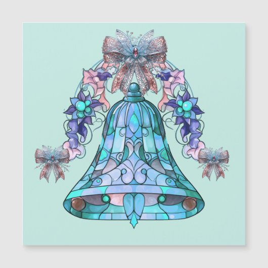 Blue Bell Kerst Magnetische Kaart (Voorkant)